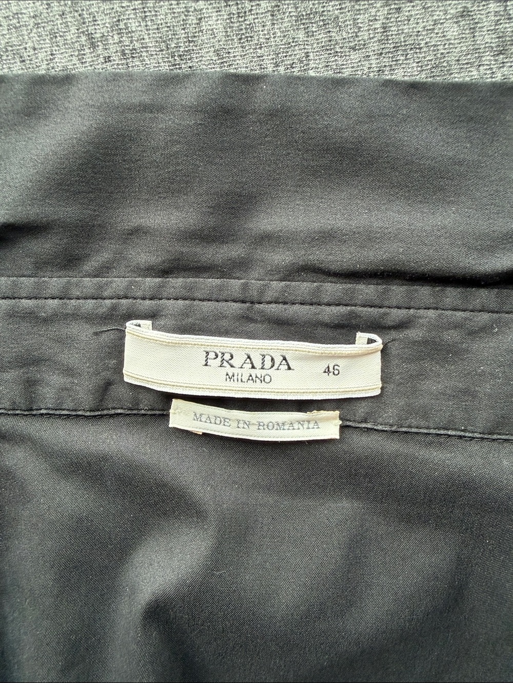 Prada Men's Black Dress Pants with Milano Label